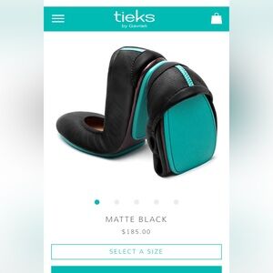 Tieks by Gavrieli in matte black , size 7